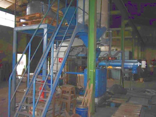 Furansandmischanlage 5 t/h, mit Silo 2 m³, Turbo